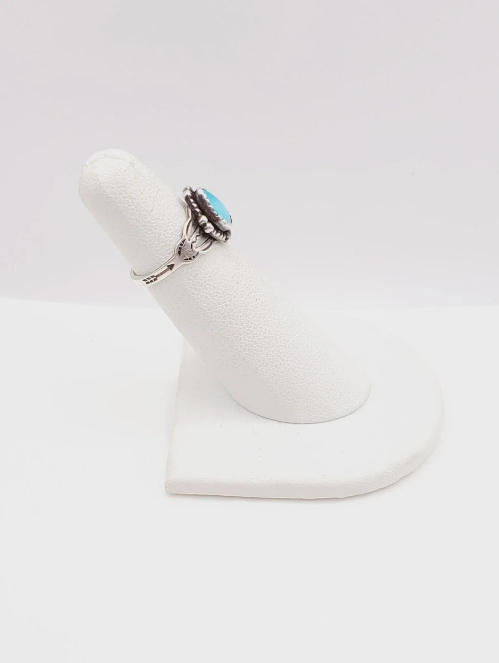 Genuine Teardrop Turquoise Vintage Arrow Ring In 925 Sterling Silver